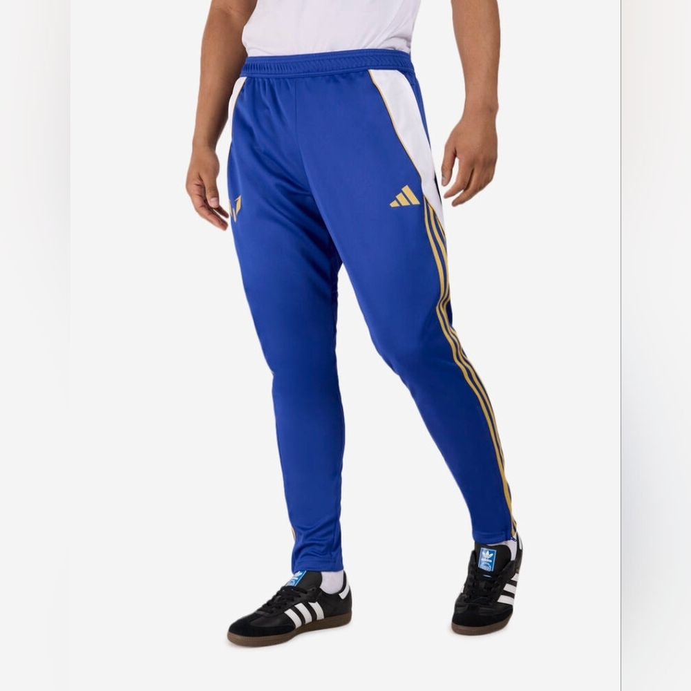 Adidas Messi Soccer Pants Blue White Gold Mens Size S IS6469